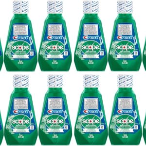 Crest Scope Mouthwash, Classic Mouth Rinse, Travel Size 1.2 Ounces (36ml) - Pack of 12